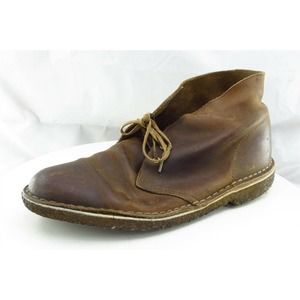 Clarks Originals Boots Sz 8.5‎ M Brown Almond Toe Desert Leather Men
